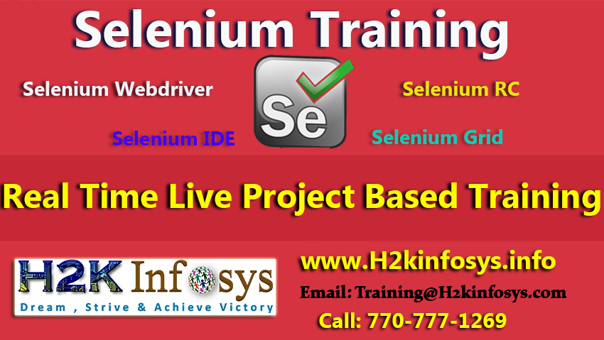 Best Selenium Webdriver Online Training Course Best Selenium Webdriver Online Training Course
