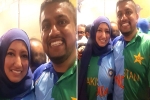 Half-And-Half Indo-Pak Jerseys, Indian and pakistani couple, ind vs pak icc world cup 2019 indian pakistani couple spotted wearing half and half indo pak jerseys, Icc world cup 2019