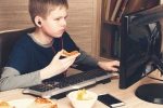 children using internet, Internet, more internet time soars junk food request by kids study, Autism