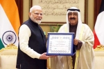 Narendra Modi latest honour, Narendra Modi Kuwait honour, narendra modi gets kuwait s highest honour, Indian community