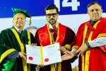 Ram Charan Doctorate pictures, Vels University, ram charan felicitated with doctorate in chennai, Twitter