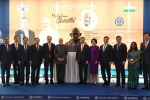 mahatma gandhi bust unveiled, modi in seoul, thoughts and ideals of gandhi have power to overcome menace of terrorism climate change pm modi, Bapu