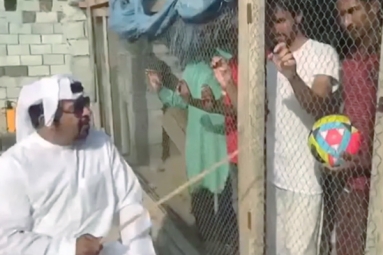 Watch: UAE Man Locks up Indian Football Fans in Cage Before Match