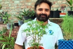 nri Entrepreneurs, nri nitin lalit, young nri entrepreneur returns to his native place with an intent to save water in gardening, Cow dung