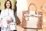 Birkin bags, nita ambani's bag, nita ambani s crocodile skin handbag worth rs 2 6 cr studded with 240 diamonds goes viral, Holy grail