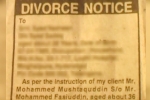 NRI divorces wife through Newspaper ad, Triple talaqs, now talaq through advertisements, Talaq NRI divorces wife through Newspaper ad, Triple talaqs, now talaq through advertisements, Talaq